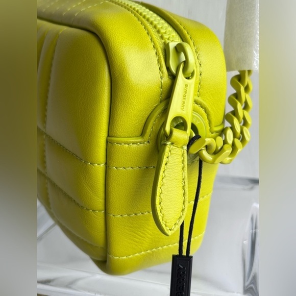 BURBERRY NWT BNIB Mini Lola Quilted Leather Camera Bag Vivid Lime - Picture 8 of 14